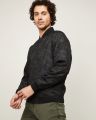 Full Sleeve Self Design Men Bomber Jacket. 
