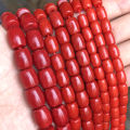 Natural Red Coral Bead Irregular Chip Drum Drop Rice Round Loose Stone Beads for Jewelry Making DIY Handmade Craft Bracelet 15''. 