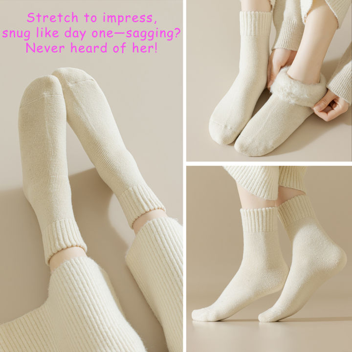 3%20Pairs%20Women's%20Plush%20Socks%20Winter%20Thermal%20Fleece%20Lined%20Maternity%20Sleep%20Socks%20Non-Slip%20Grippers%20Soft%20Crew%20Socks%20For%20Cold%20Weather%20-%20Image%205