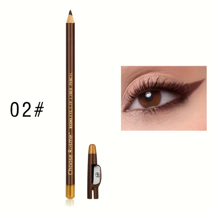 3pcs%20Eyebrow%20Pencil%20Eyeliner%20lip%20pencil%20Natural%20makeup%20Long-lasting%20Black%20dark%20coffee%20light%20coffee%20with%20pencil%20ener%20-%20Image%204