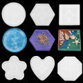 Tray Coaster Silicone Mold DIY Geometric Round Square Heart Hexagon Coaster Storage Plate Epoxy Resin Mold Home Decor. 
