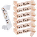 1Set Rose Gold Team Bride To Be Satin Sash for Bachelorette Party Decoration Girl Hen Party Wedding Bridal Shower Decor Supplies. 