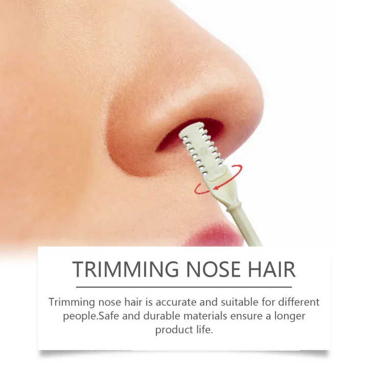 EELHOE%202-in-1%20Portable%20Nose%20Hair%20Trimmer%20Manual%20Double%20Head%20Nasal%20Hair%20Cutter%20with%20Earpick%20Professional%20Nose%20Hair%20Trimmer%205pcs%20-%20Image%204