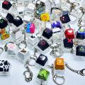 1pcs Pressable Keycap Keychain Mechanical Keyboard Switch Fidget Toy for Stress Relief Bag Decoration Accessory. 