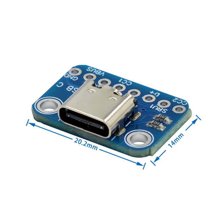USB%20TYPE-C%20conversion%20board%202.54MM%20CC1%20CC2%205.1K%20pull-down%20resistor%20connection%20-%20Image%205