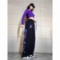 hiphop plus-size sweatpants female jazz dance dance pants American hiphop high waist wide leg drawstring casual sports pants. 