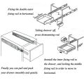 10" to 20" Inch (1set=2pcs) Metal Duty 3 Part Drawer Channel, Drawer slides channel, SS Ball Bearing Drawer channel– Full Extension Soft Closing Slides. 