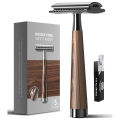 Double Edge Safety Razor, Zinc Alloy Handle Razor with 5 Swiss Stainless Steel Blades, Heavy Duty Eco-Friendly Razor f. 