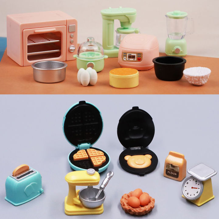 Cooking Set 1:12 Rice Cooker Kitchen Furniture Model Pretend Game Dollhouse Miniature  Scene Cake Toy Children Birthday 