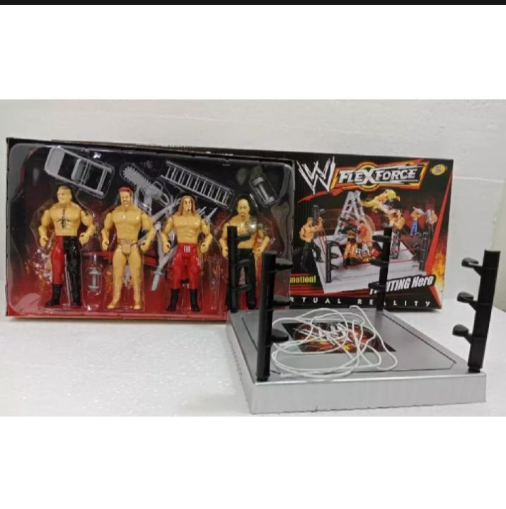 Flex Force WWE Set of 4 Wrestling Action Figures Models Toy for Kids