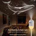 2 In 1 Usb Mini  Star Projector Night Light 12 Films Starry Sky Ambient Light For Car Home Decoration For Adults And Kids. 