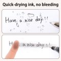 deli Gel Pens, 10 Pcs Retractable Pens Black Ink, Medium Point Pen 0.5mm, Smooth Writing, Fast Dry, No Bleed for Journaling Not. 