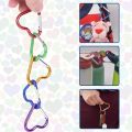 10/20/40PCS Heart Shaped Carabiner Aluminum Alloy Clip for Backpack Water Bottle Keychain Outdoor Hiking Climbing Accessories. 