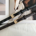 Women's Belt Minimalist Trendy Thin Belt High End Authentic Casual Versatile Needle Button Belt with Skirts Jeans Lady Belts New. 