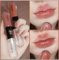 2 in1 Mirror Glossy Lipstick Women Girls Non-Fading Long Lasting Transparent Double Headed Lip Gloss Moisturizing Makeup. 