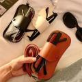 1PC Waterproof Sunglasses Bag Portable Hanging Neck Glasses Storage Case Fashion PU Leather Eyeglasses Pouch For Women Men. 