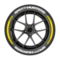 2pcs For One Tire SPEEDHUNTERS Car 3D Tire Letter Sticker Trend Auto Wheel Styling Decor Decals Water proof No Glue.
