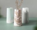 Ribbed vase small size(plantable +artificial flower decorative)size 10*5.5 cm.
