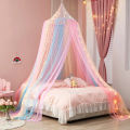 Rainbow Bed Canopy Polyester Mosquito Net Princess Bed Curtains from Ceiling Bedroom Decor for Girls. 