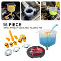 Spill Proof Coolant Filling Kit Pour Oil Tool Fit Universal Vehicles Plastic Filling Funnel Spout. 