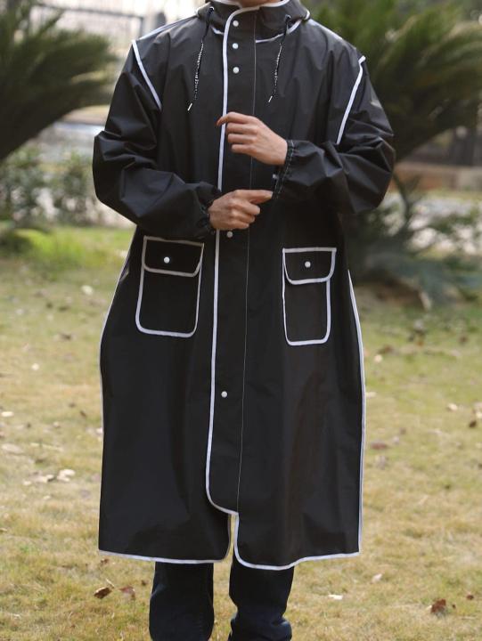 Long raincoat full body rainstorm proof electric bicycle single female male fashion student battery bike  poncho
