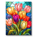 5D DIY Diamond Painting Tulip Flower Full Round Diamond Mosaic Embroidery Cross Stitch Kit Home Decoration Art Hobbies .