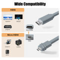 Micro HDMI Cable to HDMI 4K 60Hz Short HDMI to Micro HDMI adapter Cable for Gopro Hero Tablet Camera portable Screen Laptop. 