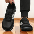 Breathable Mesh Men's Sports Shoes Black Mesh Construction Wide Width Men's Walking Shoes 2025 Comfortable Trendy Men's Sneakers. 