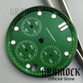 GRAMOCK 31mm Watch Modified Accessories VK63 Quartz Watch Dial 4 Hour's Date Window Luminous For VK63 VK64 Chronograph Movement. 