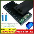 DIY Battery Charger Box for 8x18650 Power Bank Casing with Digital LCD Display Circuit 5V 2A 2xUSB Output 2xCharging Port. 
