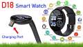 D18 Smart Watch Men Heart Rate BT Smartwatch Blood Pressure Round Fitness Sleep Tracker Smart Watch Women for Android IOS.