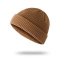 Winter Knitted Hat Warm Outdoor Sport Cold Protection Running Beanie Cap Elastic Thermal Cycling Skull Roll-up Cuffed Cap.