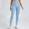 Women Seamless Gym High Waist Yoga Pants Hip Lifting Outdoor Sports Tight Waist Letter Sand Washed Pants Exercise Yoga Leggings.