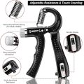 Hand Grip Strengthener with Counter Adjustable Resistance 5 to 60 Kg Forearm Exerciser, Grip Strength Trainer for Muscle Building and Injury Recovery for Athletes (Black). 
