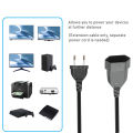 EU Power Extension Cable 2-Prong European AC Power Extension Cord EU Power Cord Male to Female 5M/3M/1.5M Power Socket Saver.