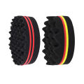 Oval Double Sides Magic Twist Hair Brush Sponge Brush Big Holes Barber Sponge Brush Twist Hair Afro Curl As Hair Care Tools.
