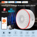 Tuya WiFi Zigbee Smart Alarm System Sound and Light Alarm Sensor Detector Intelligent USB Powered Home Security App Control. 