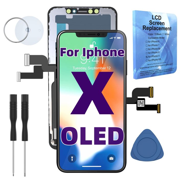 For iPhone X OLED Display LCD Screen Replacement with 3D Touch ...