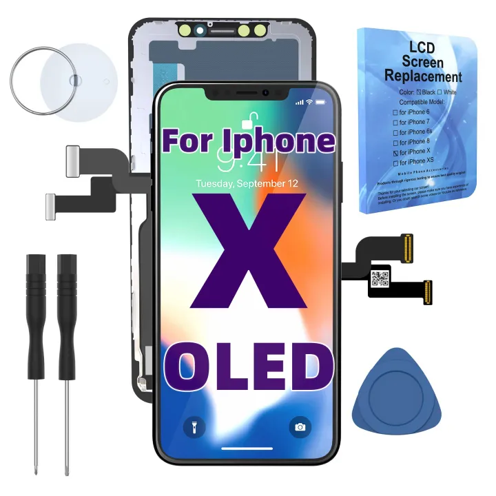 For iPhone X OLED Display LCD Screen Replacement with 3D Touch ...