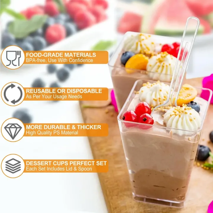 Exquisite%20Mini%20Dessert%20Cups%20with%20Spoons%20Square%20Dessert%20Cups%20with%20Tasting%20Spoons%20Mini%20Parfait%20Cups%20Appetizer%20Plastic%20Dessert%20Cup%20-%20Image%202