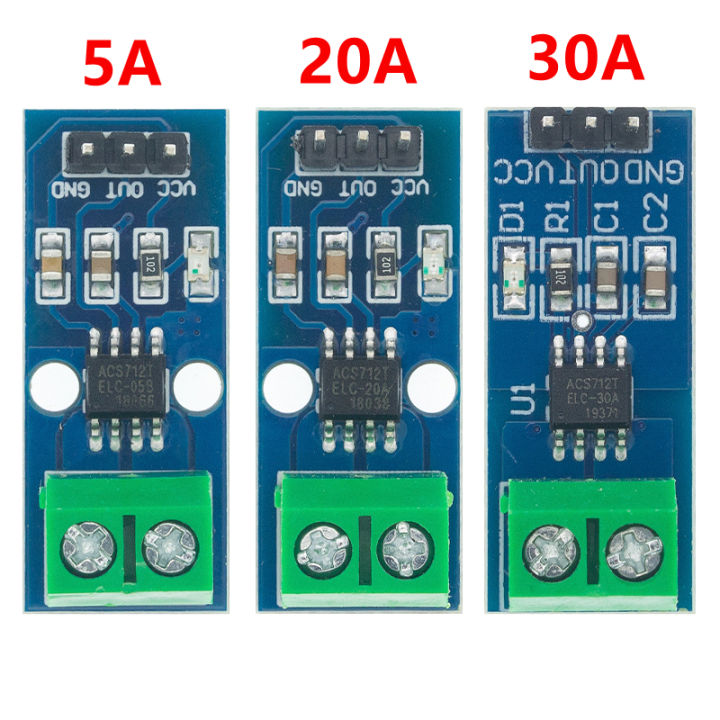 Hall Current Sensor Module ACS712 module 5A 20A 30A Hall Current Sensor ...