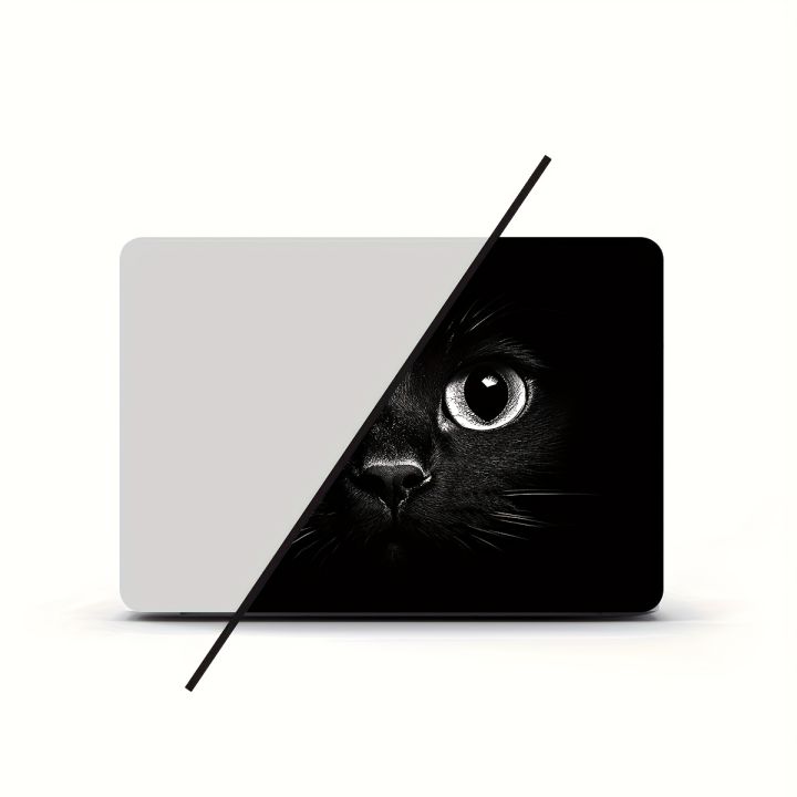 2-Piece%20Cat%20Laptop%20Art%20Decal%20Case,%20Universal%20Netbook%20Skin%20Sticker%20Non-Repeatable%20Make%20Tian's%20Laptop%20Skin%20-%20Image%204