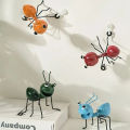 Metal Ants Garden Decoration, Fence Lawn Bedroom Living Room Hanging Wall Decoration, 3D Sculpture Ants Art Decoration Ornament. 