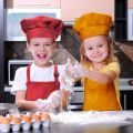 Kids Chef Outfit Apron Set Chef Hat Aprons for Kids – Boys Girls Adjustable Kid Chef Costume Kitchen Cooking and Baking Wear (4-15 Years Old, White). 