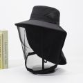 Fashion Unisex Foldable Mosquito Hat With Hidden Net Mesh Repellent Insect Bee Protection Casual Outdoor Sunscreen Fishing Cap. 