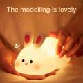 Rabbit LED Night Light Living Room Cute rabbit Plastic Lamp Bedside Decor Creative Kids Night Light Birthday Gift Cake Decor.