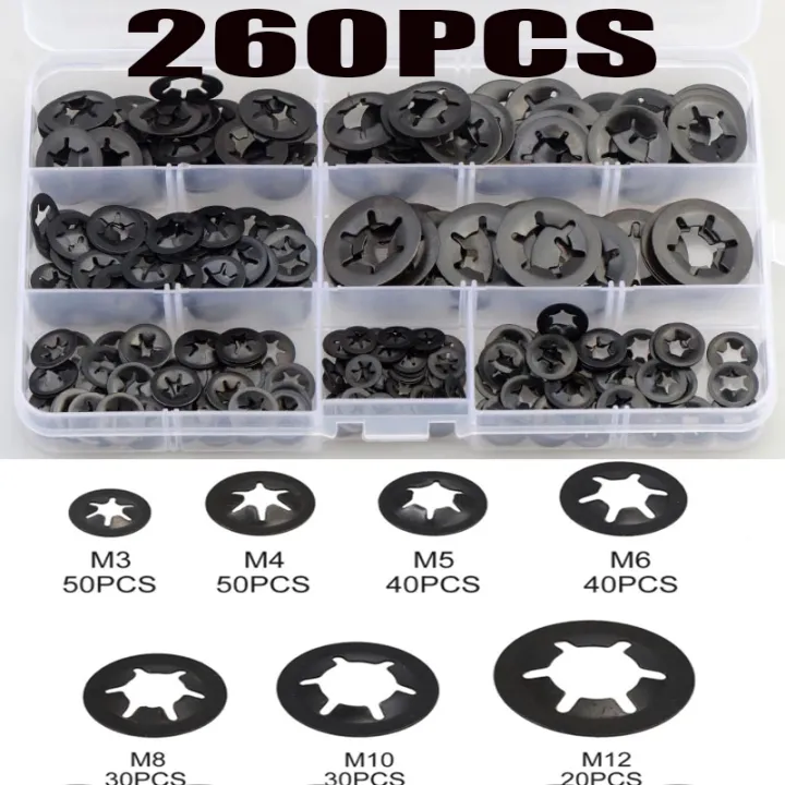 260pcs%20Star%20Lock%20Washers%20Kit%20M3-M12%20Push-On%20Fasteners%20for%20Quick%20Assembly%20Metal%20Speed%20Nuts%20-%20Image%202