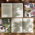 Creative Cat Themed Travel Notebook High-Aesthetic Illustration Journal Planner for Student Diary Note-Taking Notepad Stationery. 