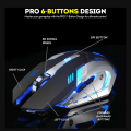 PRO Wired Gaming Mouse RGB with 3200dpi - Breathing LED USB Wired Optical Computer Mouse with 6 Buttons & Braided Wire including Side Buttons - Mouse with FREE Mouse Pad for laptop, PC, Gaming & Office Use by FunBug. 