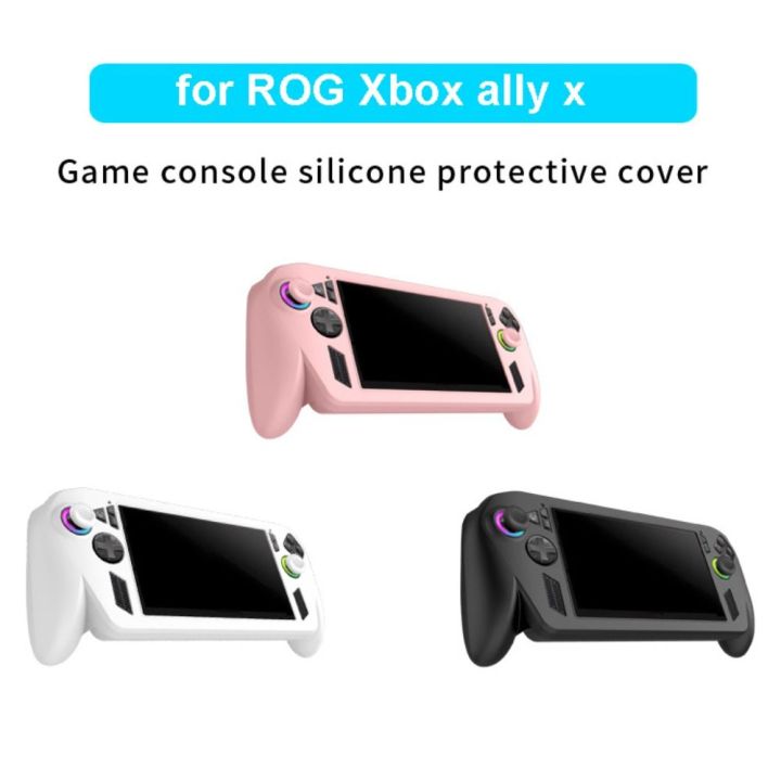 Silicone Handheld Game Console Case Soft Shockproof Protective Cover Anti Slip Ergonomic Host Shell for ROG Xbox ally X